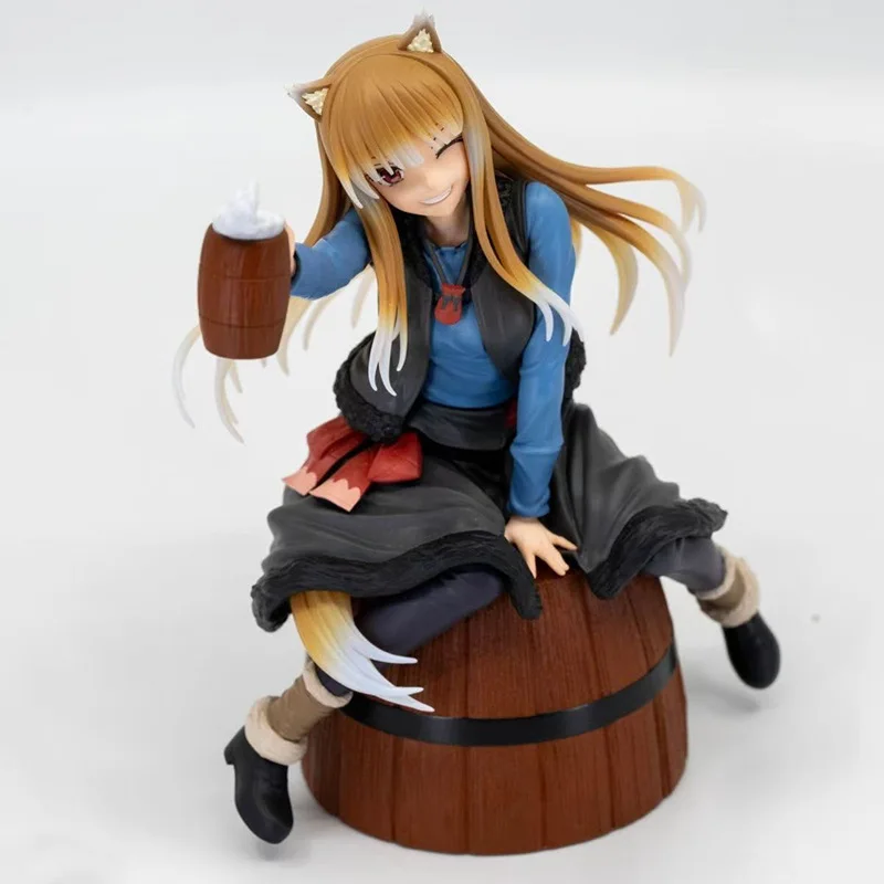 

New Wolf And Spice Anime Handmade Xian Lang He Luo Pendant Sitting Beauty Girl Scene Product Handmade Children Toy Birthday Gift