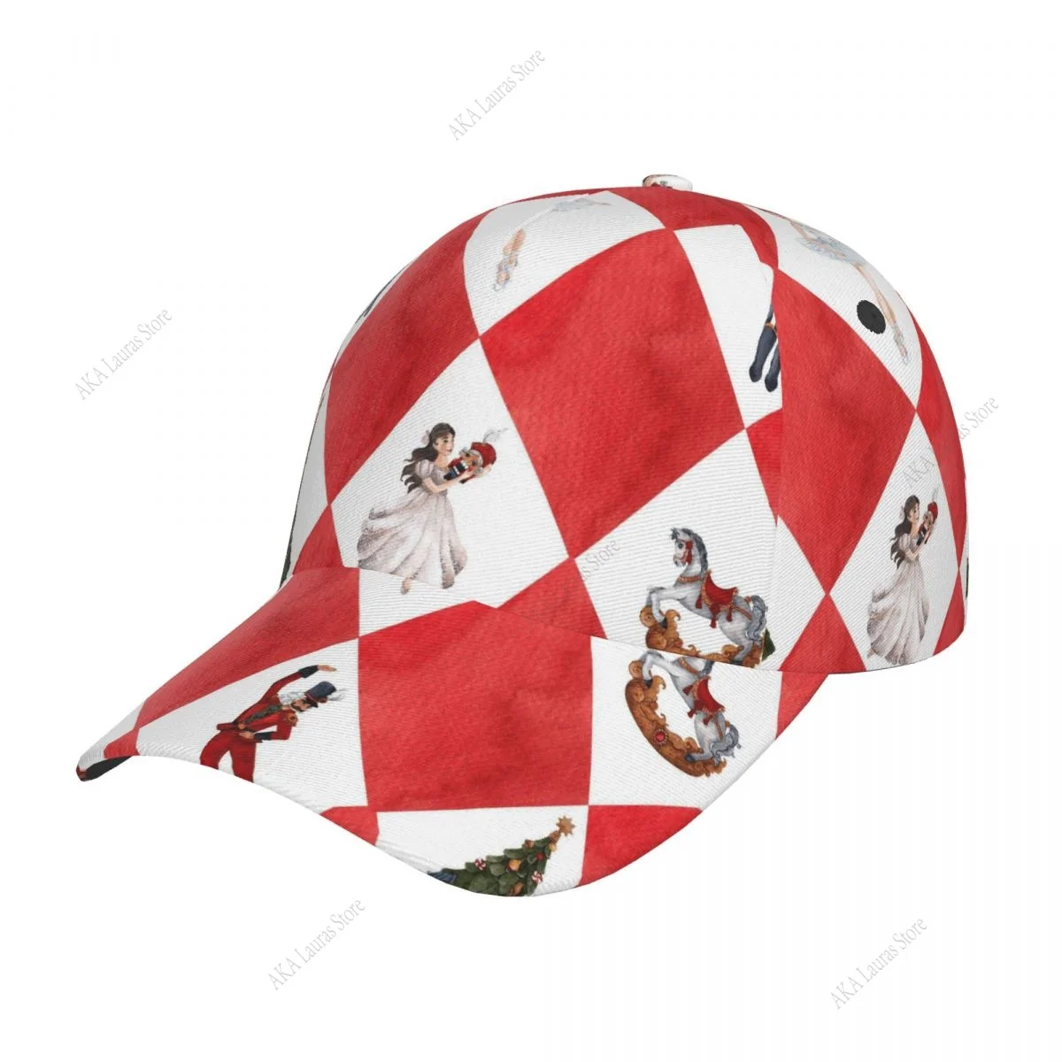 

Unisex Baseball Cap Watercolor Christmas Ornament And Nutcracker Tree Hat New Fashion High Quality Man Sport Hats Trucker cap