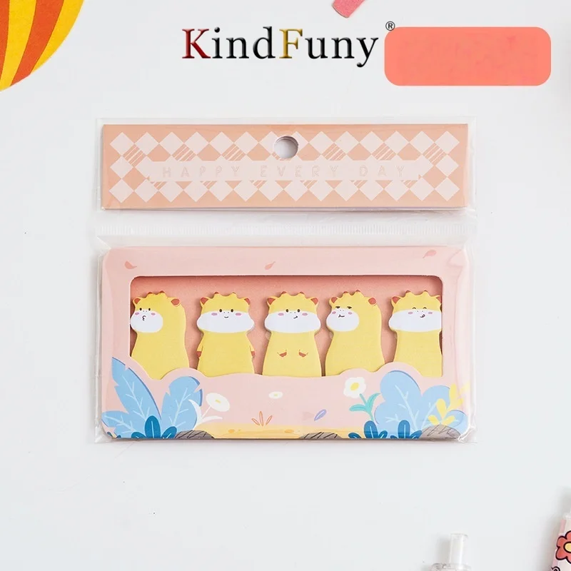 150 vellen cartoon dieren plaknotities capibara panda kat notitiepapier memo clips decoratief papier bladwijzers kantoor school