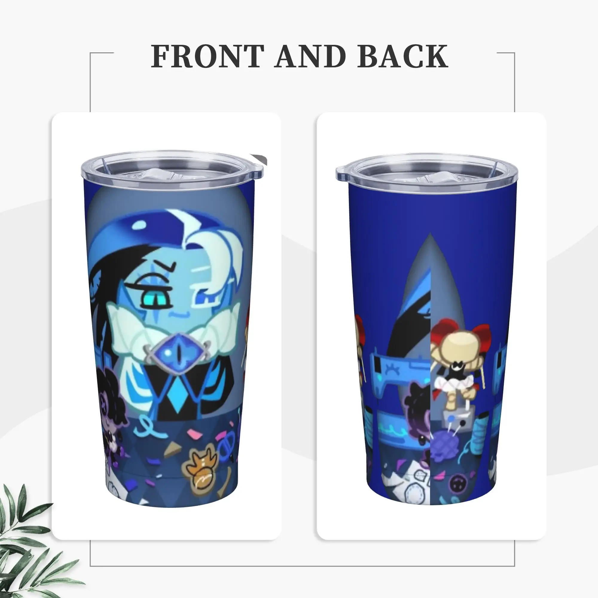 Shroomie Shadow Milk Cookie Tumbler Vacuum Insulated Run Kingdom Thermal Cup Vacuum Flask Double Wall Mugs Spill Proof, 20oz