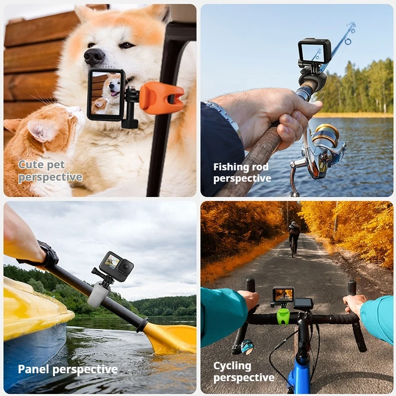 TELESIN Elastic Bracket For DJI OSMO360 Multi-Functional Elastic Fixing Strap Bracket Silicone Elastic Mini Q Bracket For Travel