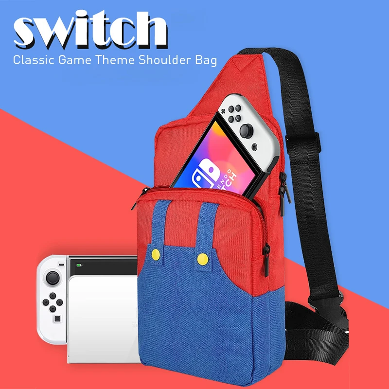 New Mari Shoulder Bag for Nintendo Switch Portable Travel Carrying Bag Protective Case for NS Switch OLED Game Accessories