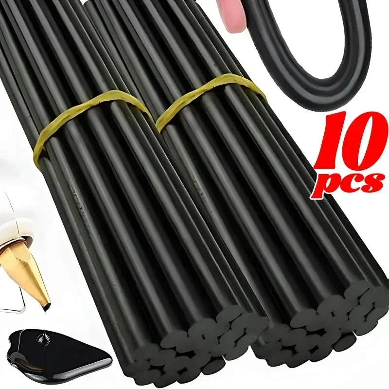 Image of 10 stücke Auto Kleber Sticks Auto Körper Dent Reparatur Kleber Sticks Schwarz Hohe Klebstoff Hot Melt Kleber Stick Starke Haftung auto Reparatur Werkzeug