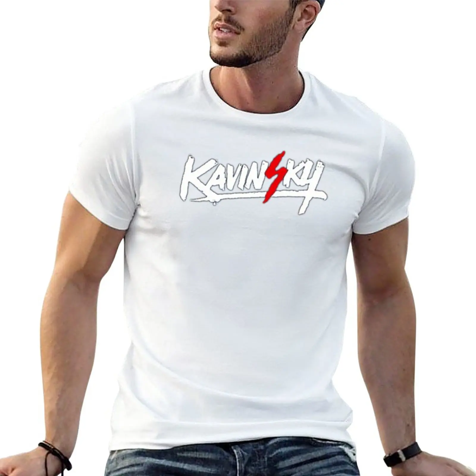 Kavinsky T-Shirt plain hippie clothes summer tops oversized mens t shirts casual stylish