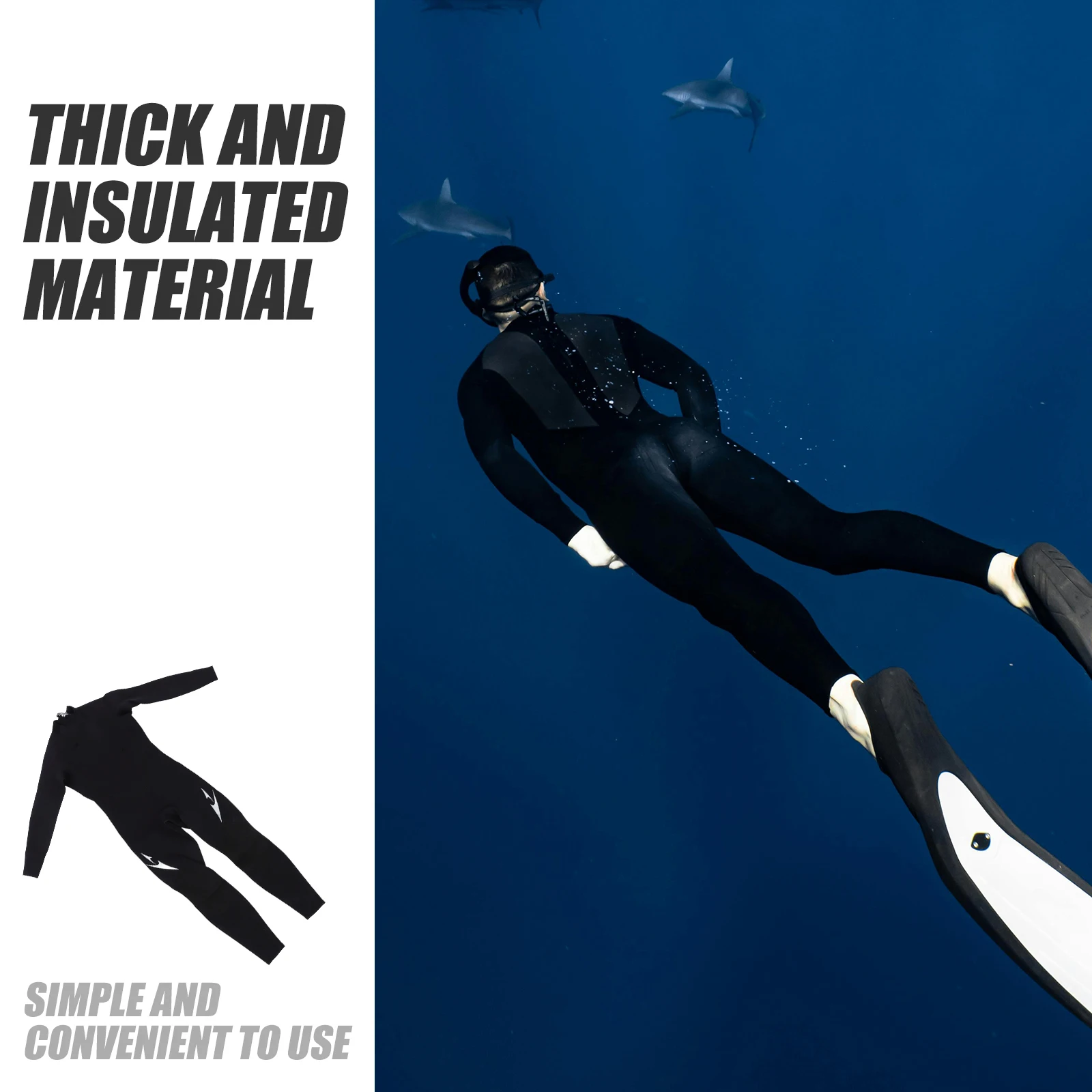 

Men Long Sleeve One Piece Wetsuit Thick Insulated Surfing Diving Suit for Cold Water Snorkeling Male Wetsuit Men Wetsuits