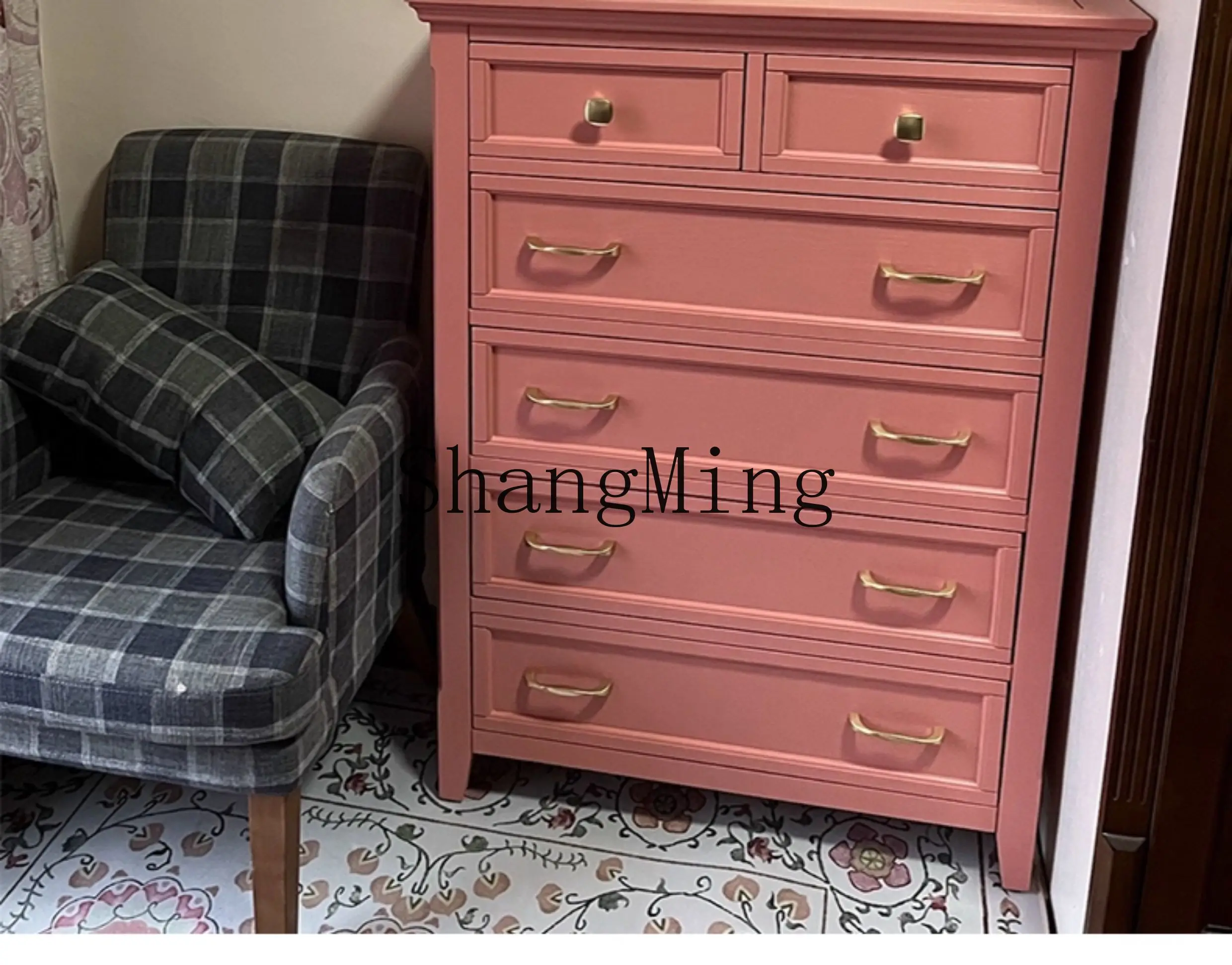 

CL six-chest cabinet simple locker integrated against the wall solid wood nine-chest cabinet celebrity store decoration cabinet