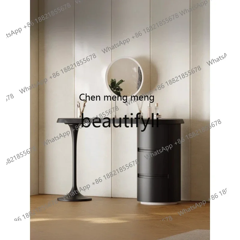 

Solid wood dresser storage cabinet integrated bedroom light luxury high-end designer makeup table2936