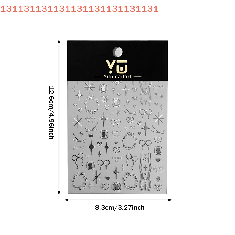 1 vel schattig lief hart hond strikken nagelstickers zelfklevende stickers voor doe-het-zelf manicure vrouwen en meisjes