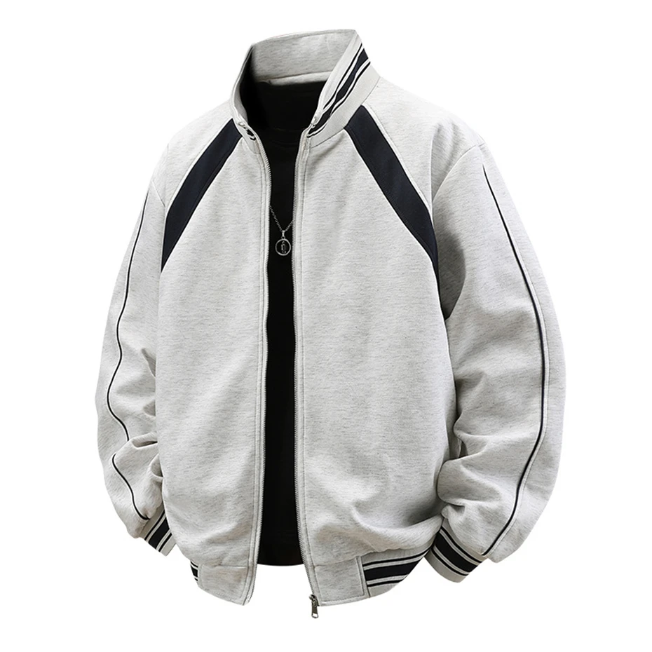 

Stand Collar Baseball Jacket Men Spring Autumn Jacket Coat Fashion Casual Patchwork Jackets Male