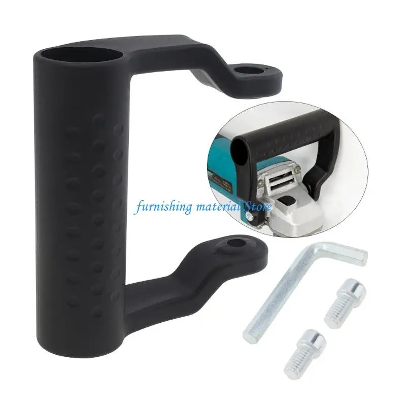 Y5GD ด้ามจับเครื่องเจียรกันลื่น ด้ามจับที่ปลอดภัย ติดตั้งได้อย่างง่ายดายสำหรับเครื่องมือประเภท 100 ABS สีดำ