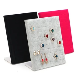 Velvet Rings Display Board Jewelry Ring Organizer Holder Display Stand Rings Storage Box Board Counter Jewelry Display