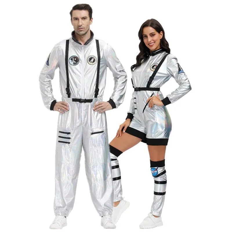 

Halloween Alien Astronaut Spaceman Cosplay Costume Masquerade Pilot Spaceman Couple Jumpsuit Family Group Matching Dress