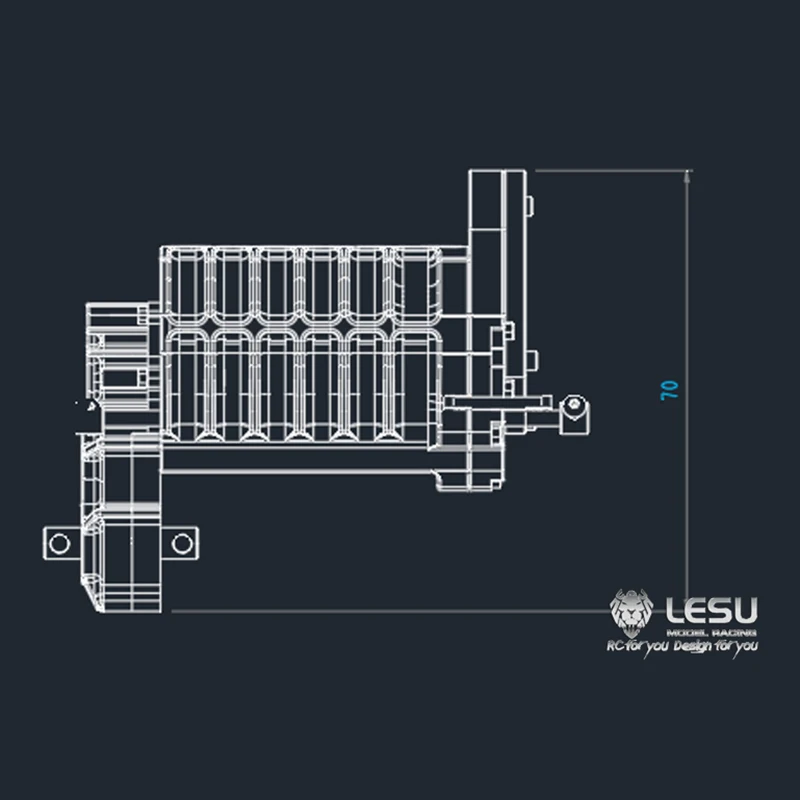 1/14 LESU 3-biegowa skrzynia biegów B skrzynia biegów dla majsterkowiczów Tamiyaya RC ciągnik siodłowy Model TH05102-SMT5