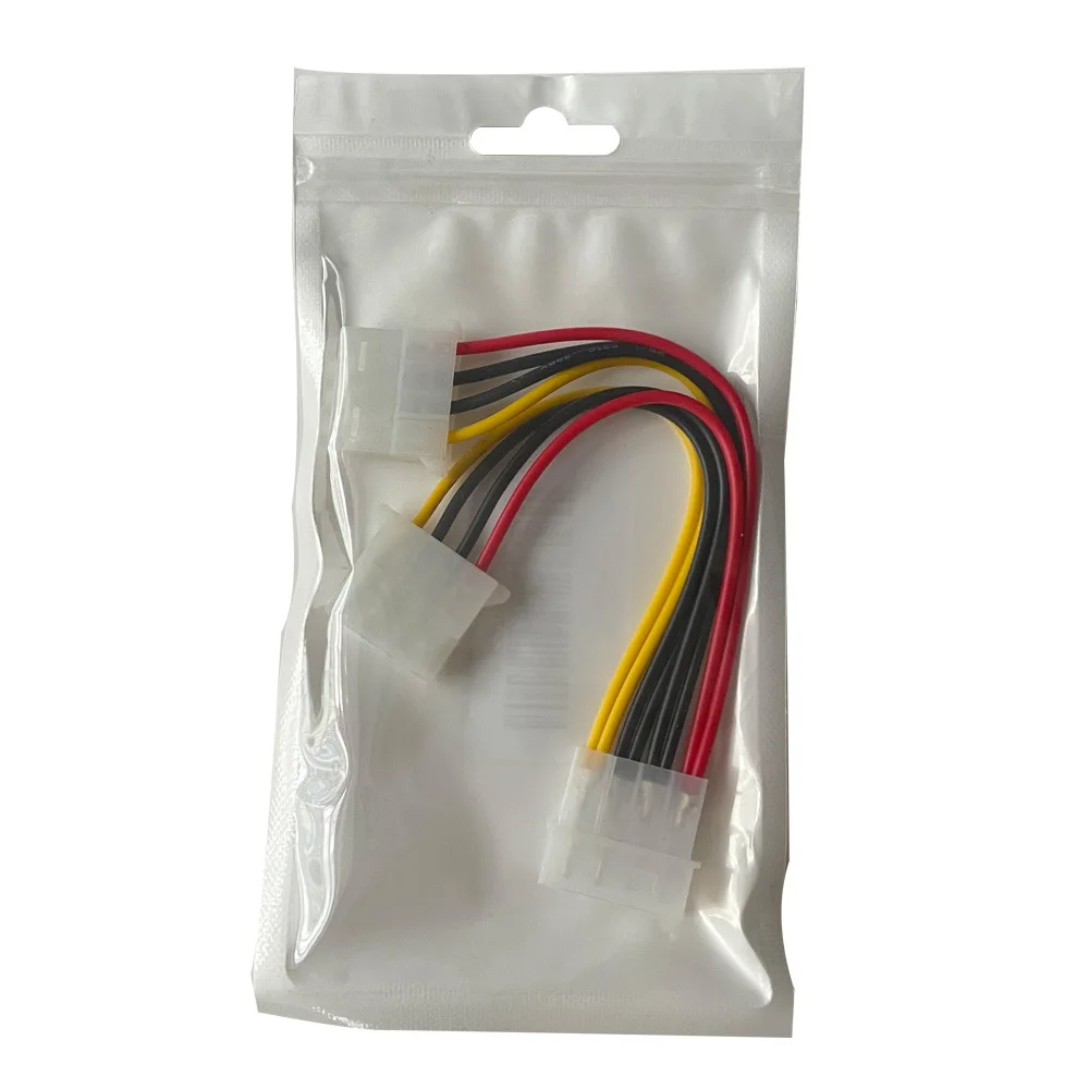 4 Pin Molex Male to 2 Ports 4 Pin Famale Power Cable IDE 4pin Power Cord 1 Divide 2 Power Chassis Computer Extension Adapter