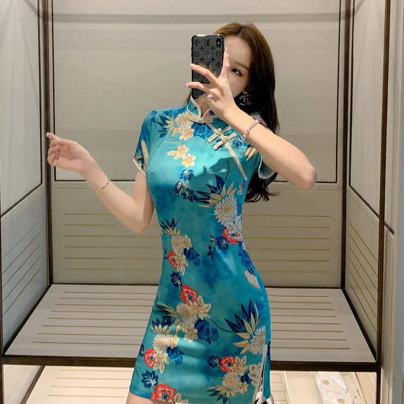 

Sexy ort Printed Dr Slit Daily Girl Slimming Flattering Vintage Sle ort Poodle Skirt Low Slit for Women