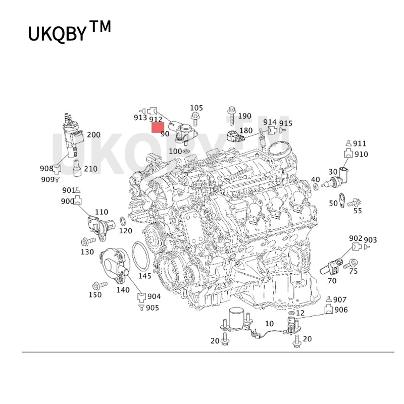 Sensor de posición de árbol de levas, perno hexagonal, W203, C240, C220, C320, C230, W204 me rc ed es be nzC180, C220, C250