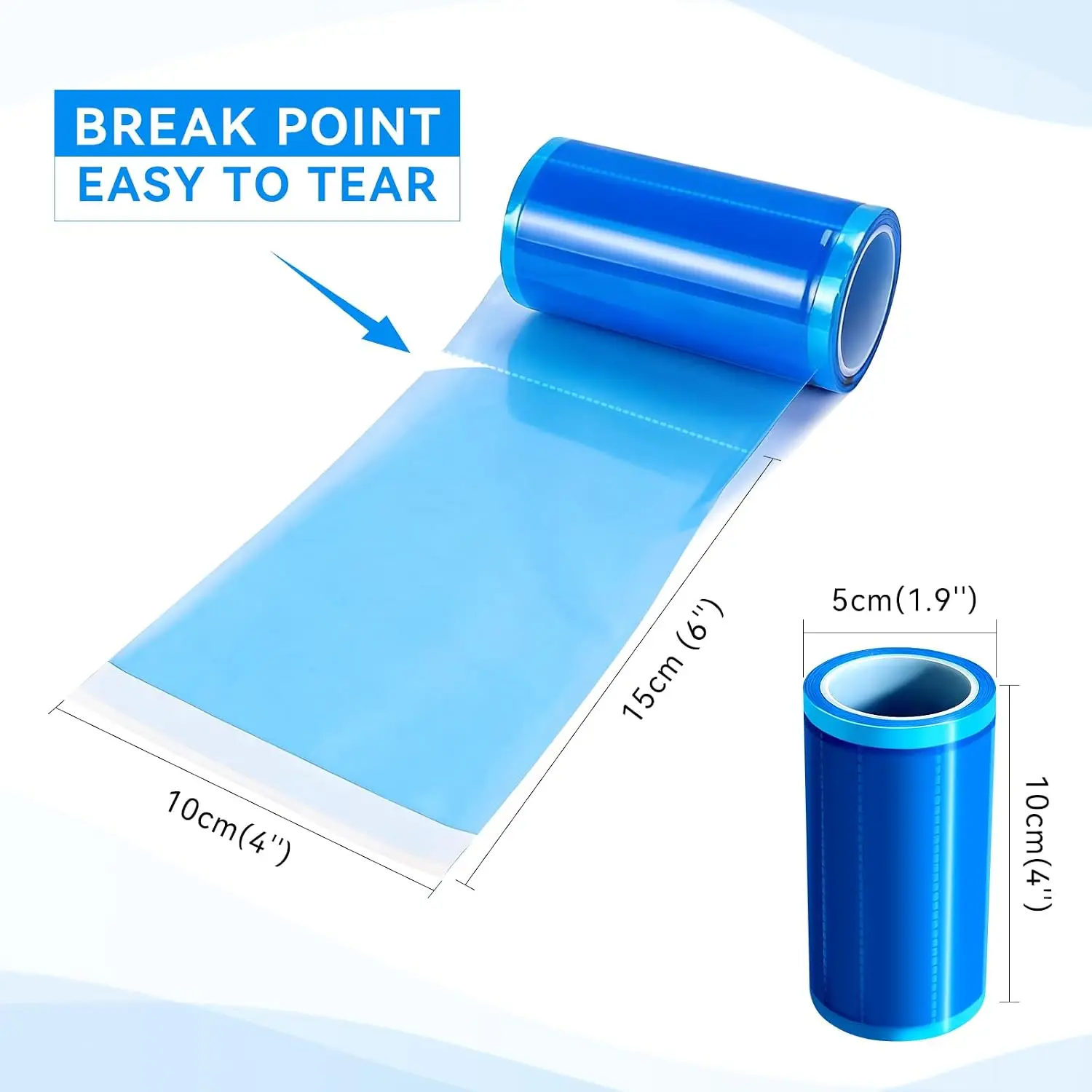 Toilet Seat Covers Disposable for Travel Hotel,Blue | Blue Barrier Film,Non-slip, Waterproof, Easy Removable