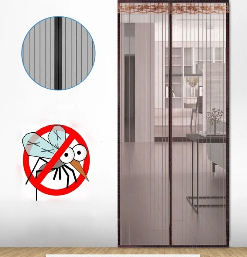 Summer Magnetic Curtains Screen Mesh On The Door Mosquito Net Anti Fly Insect Door Mesh Automatic Closing Size Can Be Customized