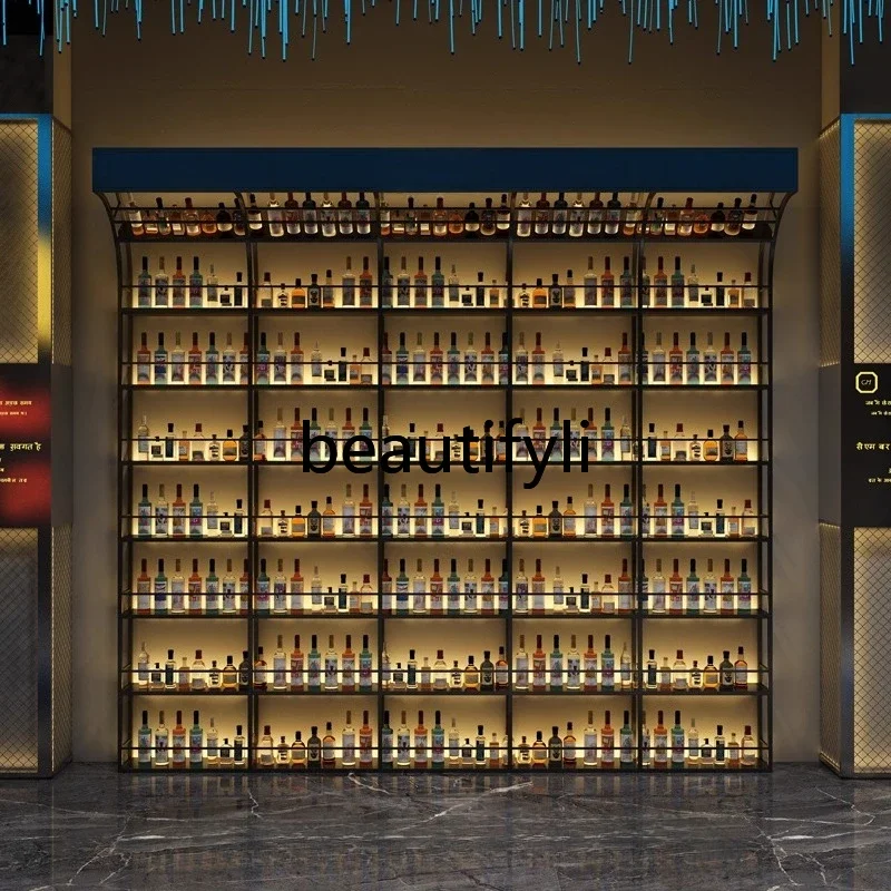

X Wine Rack Wall-Mounted Display Shelf Creative Qing Bar Counter Floor-Standing Wine Cabinet