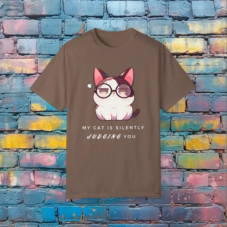 My Cat is Judging you T-Shirt - Funny Cat Graphic Tee