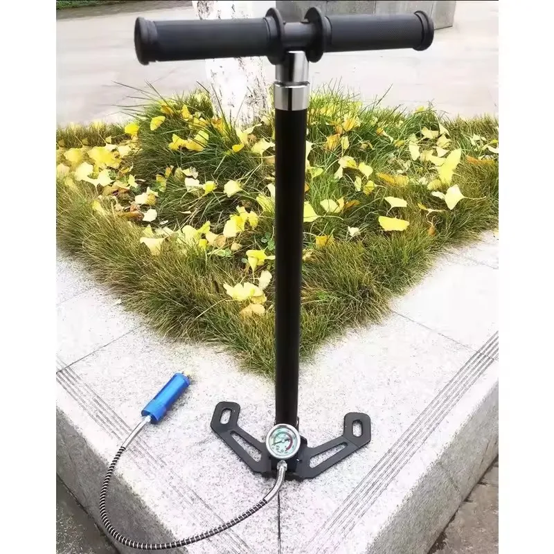 300bar 30mpa 4500psi 3 Stage Hand Operated PCP Pump For Pcp Rifles Air Paintball High Pressure Compressor Car Bicycle Hunting