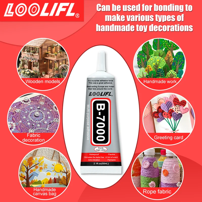 Cola b7000 super forte, à prova d'água e fácil de operar, usada para fazer à mão, faça você mesmo, fazer joias, excelentes ferramentas de ligação.