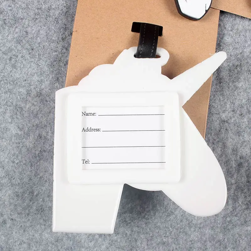 Newest Travel Accessories Luggage Tag Creative Unicorn Suitcase Fashion Style Silica Gel Portable Travel Label ID Addres Holder