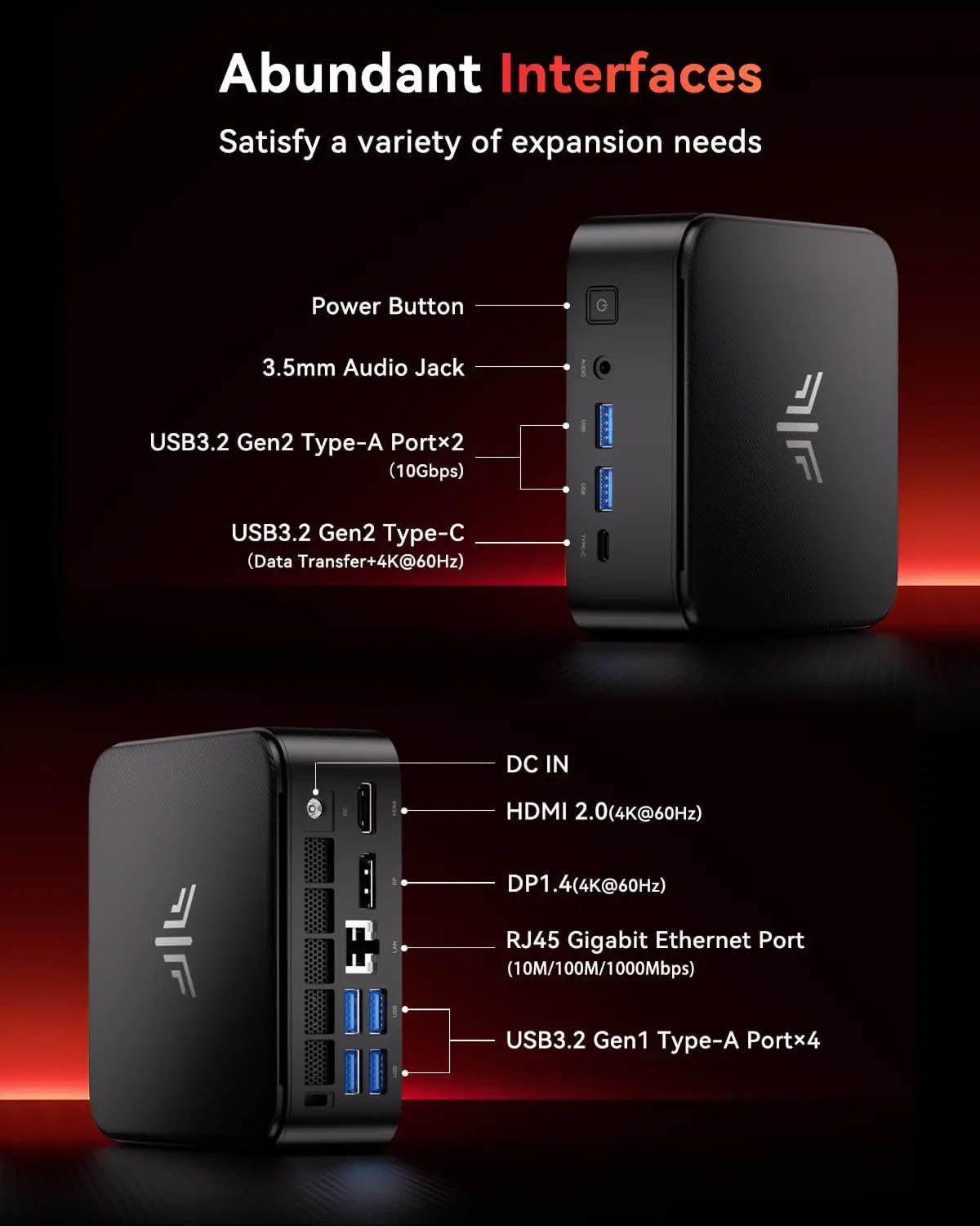 KAMRUI Gaming E3B Mini PC AMD Ryzen 7 5825U 16GB/32GB DDR4 512GB M.2 SSD WiFi6 BT5.2 Mini PC Gaming Komputer Desktop