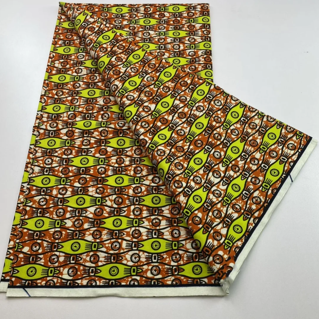 

2025 Nigerian Hollande-Wax Print African Fabrics High Quality for Patchwork New Style Fabric for Clothing Home Decor 3C10