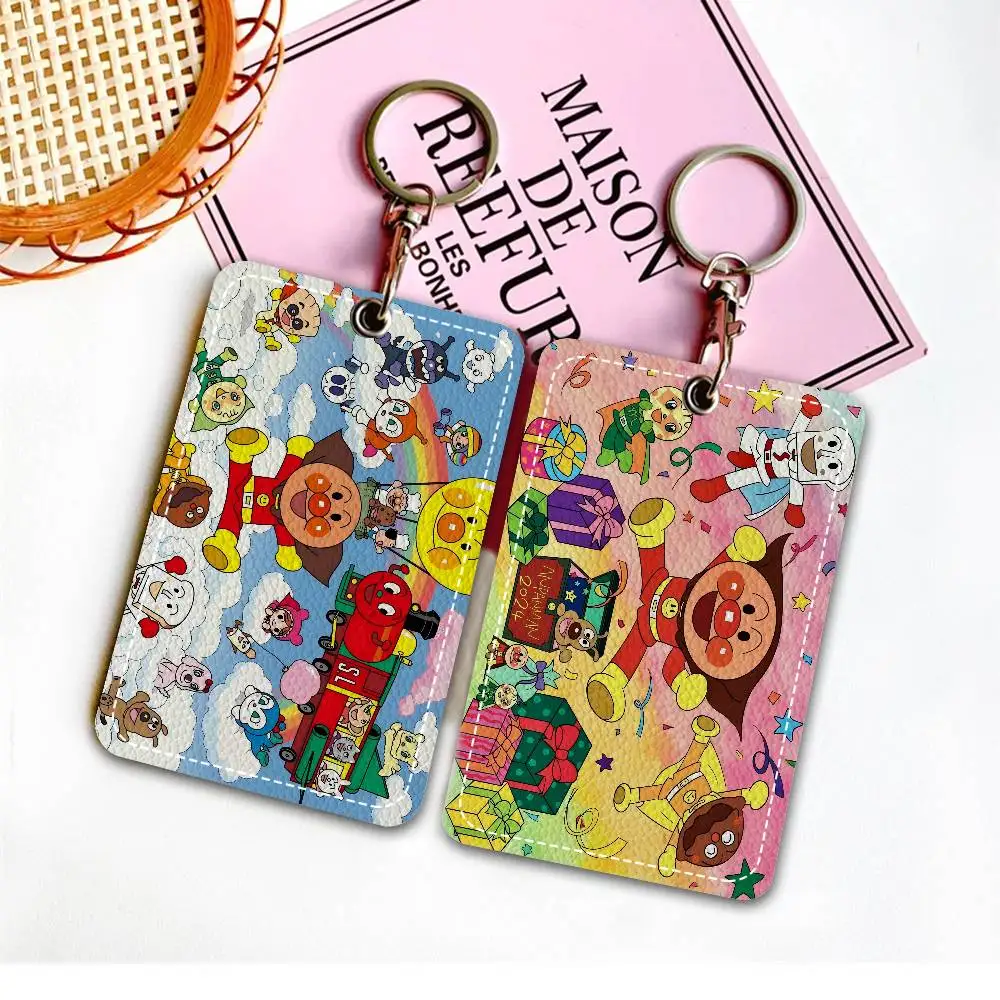 C-الأطفال A-Anpanman الكرتون بطاقة المفاتيح أنيمي موضة قلادة حقيبة معرف بطاقة الباب حافظة حافلة بطاقة لطيف الكبار هدية عيد ميلاد #4