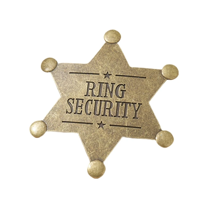 Rings Security Badge Rings Bearer Badge Wedding Breastpin Hexagonal Star Badge Decorations Wedding Accessories for Kids