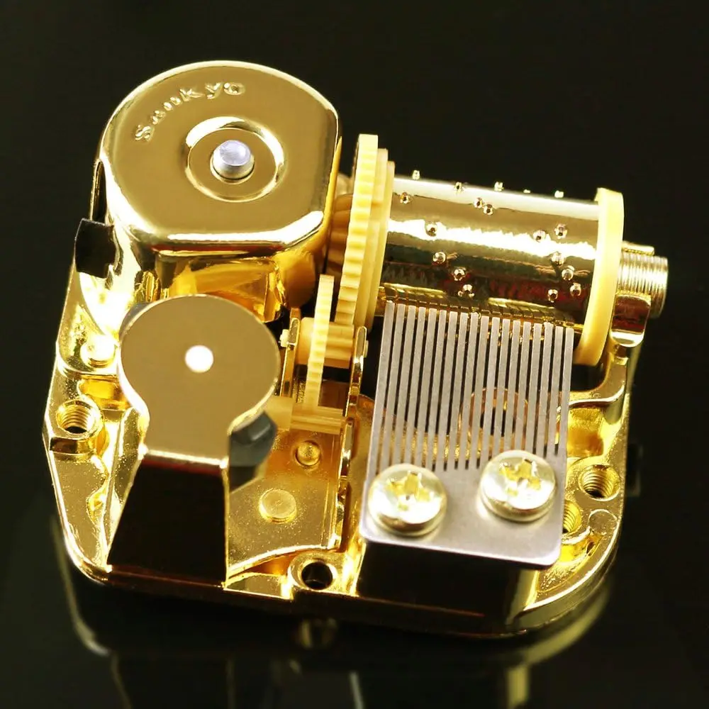 

SOFTALK music box accessory 18 Note Sankyo Gold plated movement Different tunes to choose from