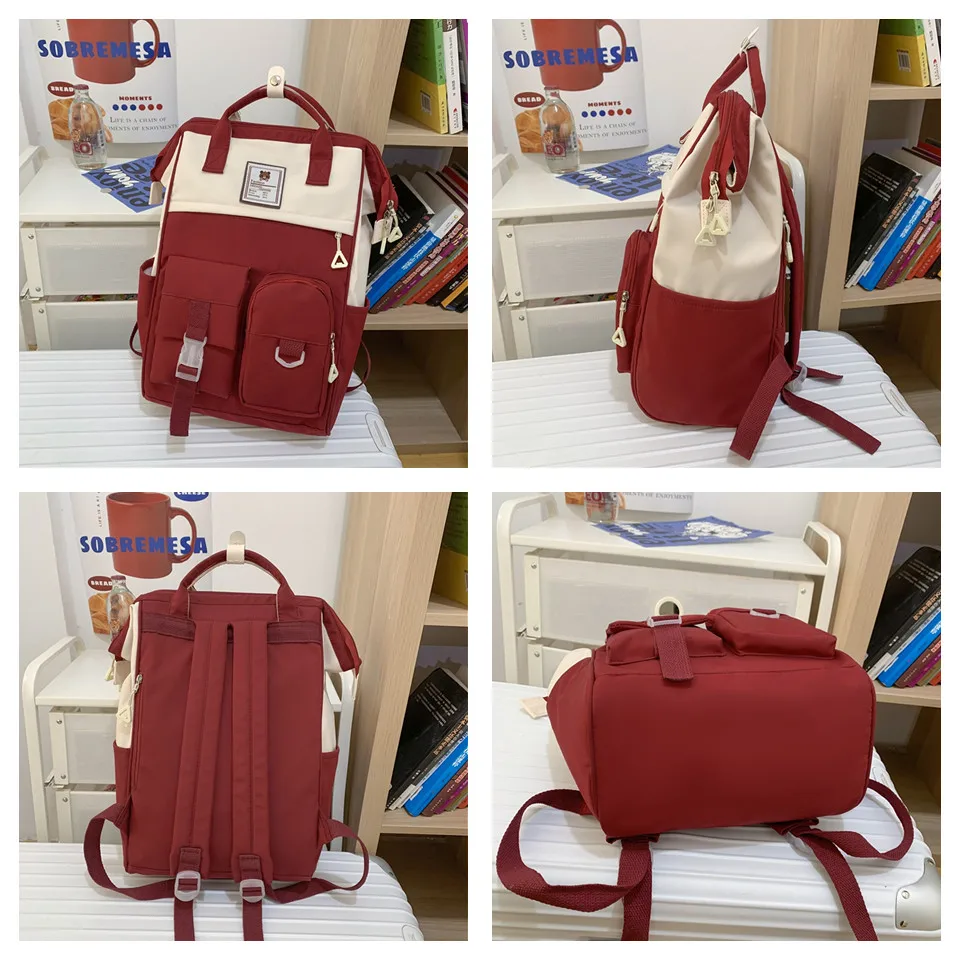 Women Nylon Backpack High Quality Schoolbag Fashion School Backpacks Female Casual Large Capacity Vintage Shoulder Bags