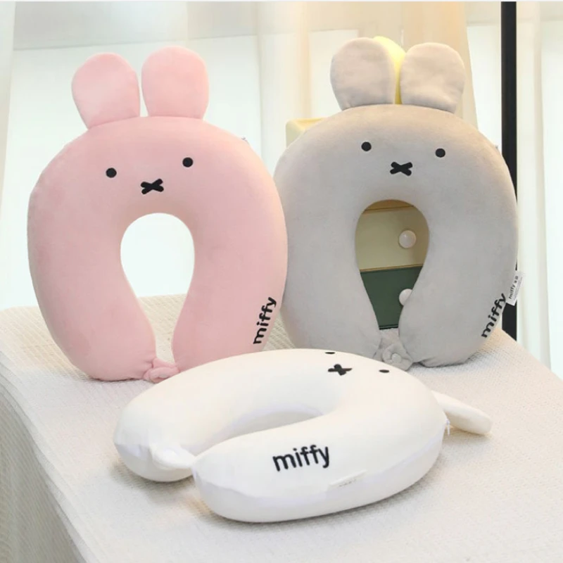 

New Kawaii Miffy Cute Cartoon Memory Cotton Neck Pillow U-shaped Pillow Suitable for Office Napping Business Travel Girl's Gift