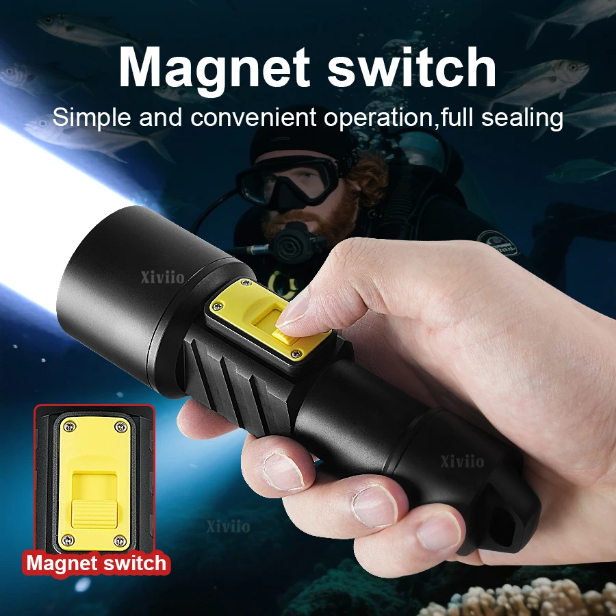 6000000LM ไฟฉายดำน้ำมืออาชีพที - Underwater Flashlight บทวิจารณ์และราคา