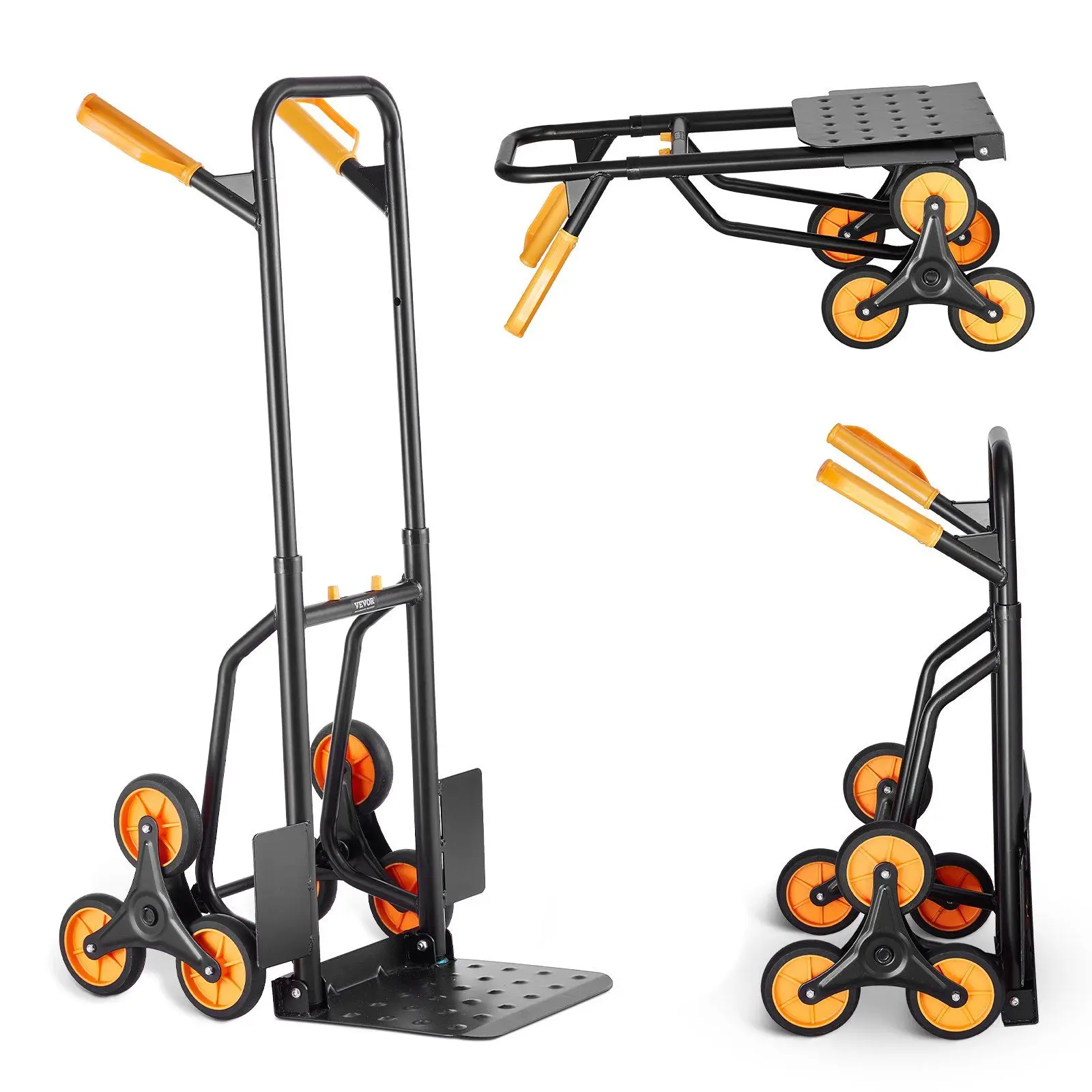 Stair Climbing Cart Heavy Duty Folding Hand Truck Dolly 440 lbs 6 Wheels