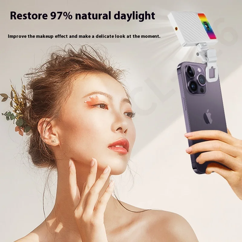 Original Portable RGB Fill Light Full-Color/Bi-Color Atmosphere Photography Light Custom Pocket Spotlight For Photography Volg
