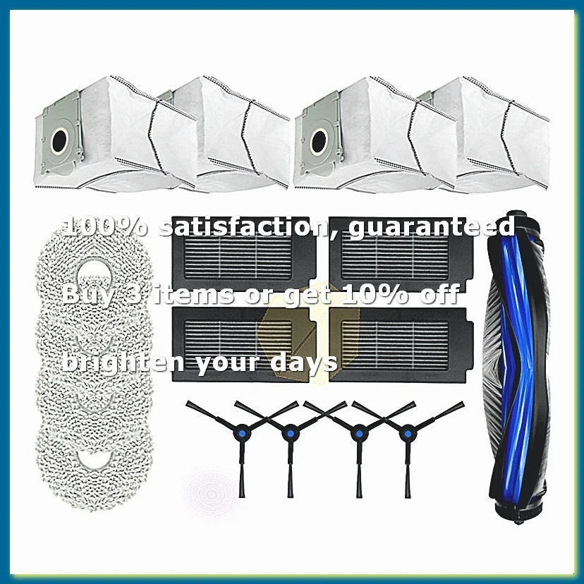 For DEBOT T50 PRO OMNI Replacement Parts Accessories Main Side Brush Hepa Filter Mop Cloth Dust Bag