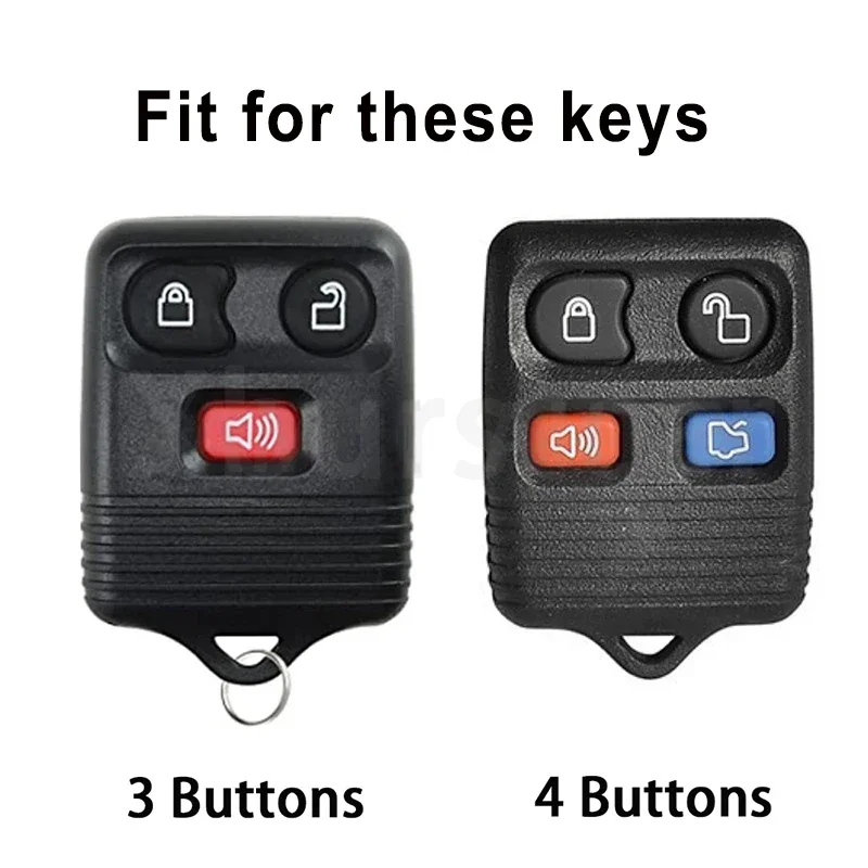 3/4 Buttons For Ford Focus Freestye F150 F250 E150 Ranger Explorer Econoline Lincoln Mercury TPU Shell Fob Key Fob Case Cover - Image 2