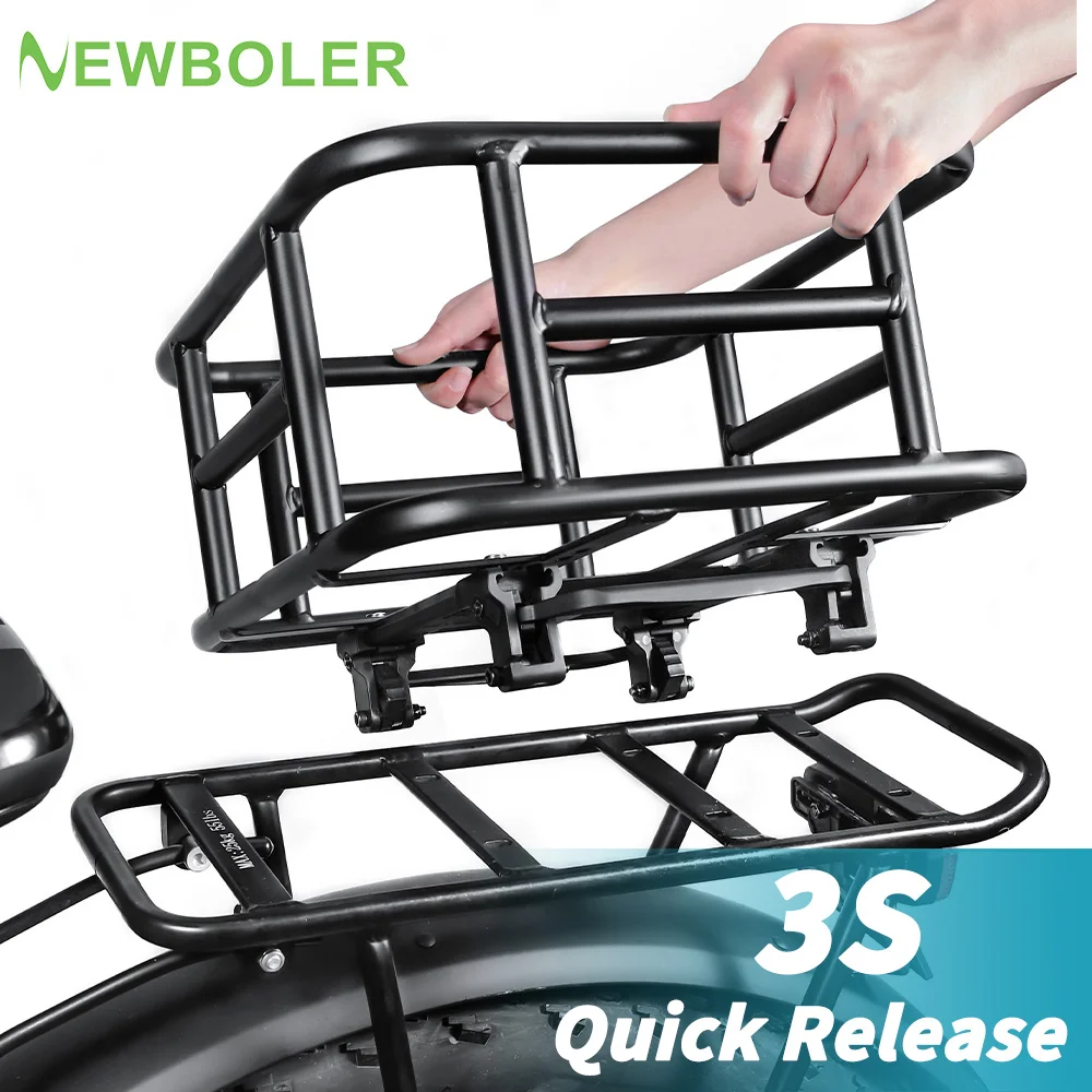 

Quick Release Bike Basket Bicycle Rear Basket , Rear Removable Metal Bike Basket, Heavy Duty Bicycle Rear Basket for Most Bike