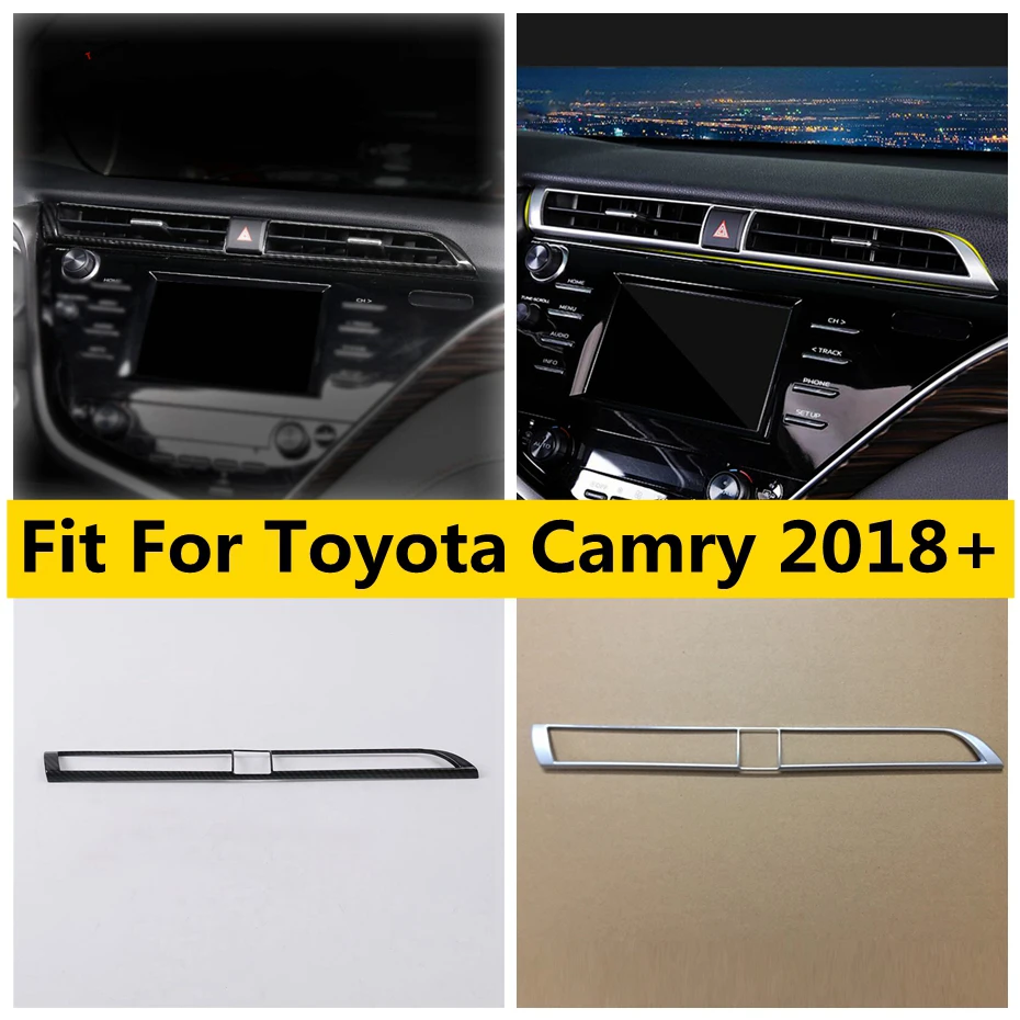 

Front Middle Air Conditioning AC Outlet Vent Decoration Frame Cover Trim Fit For Toyota Camry 2018 - 2023 Car Accessories