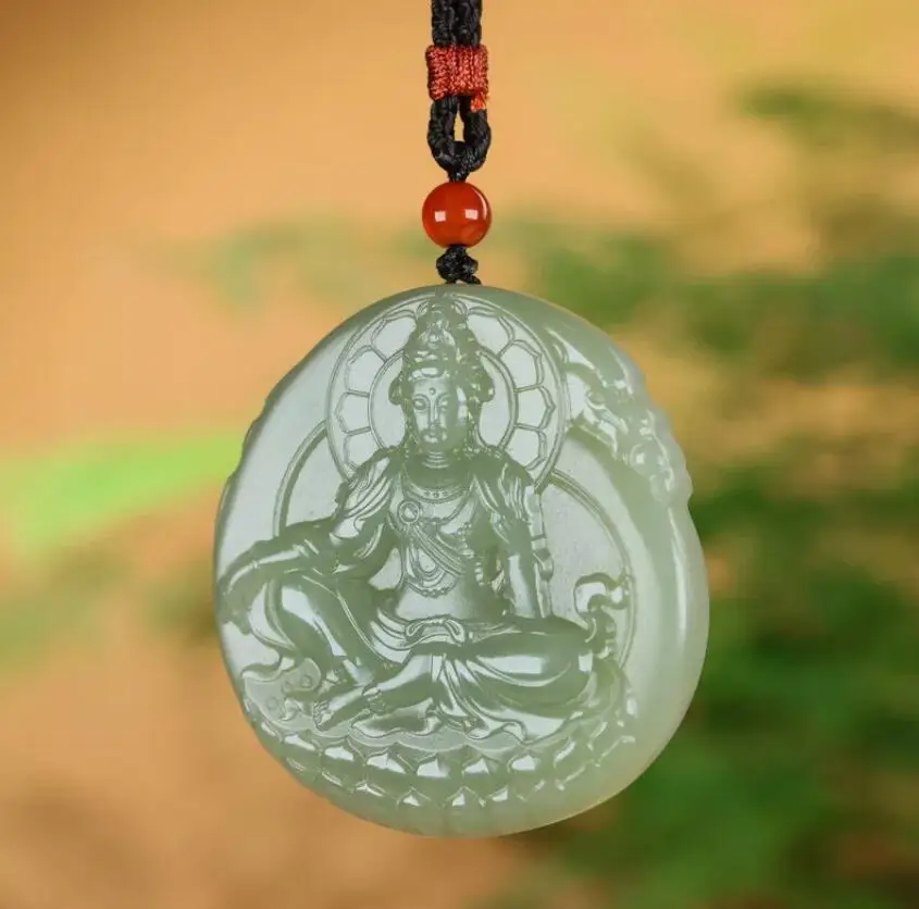 

Similar Items Sp onsored Feedback on our suggestions | See all Chinese Natural Green HeTian Jade jadeite Hand-Carved pendant Gu