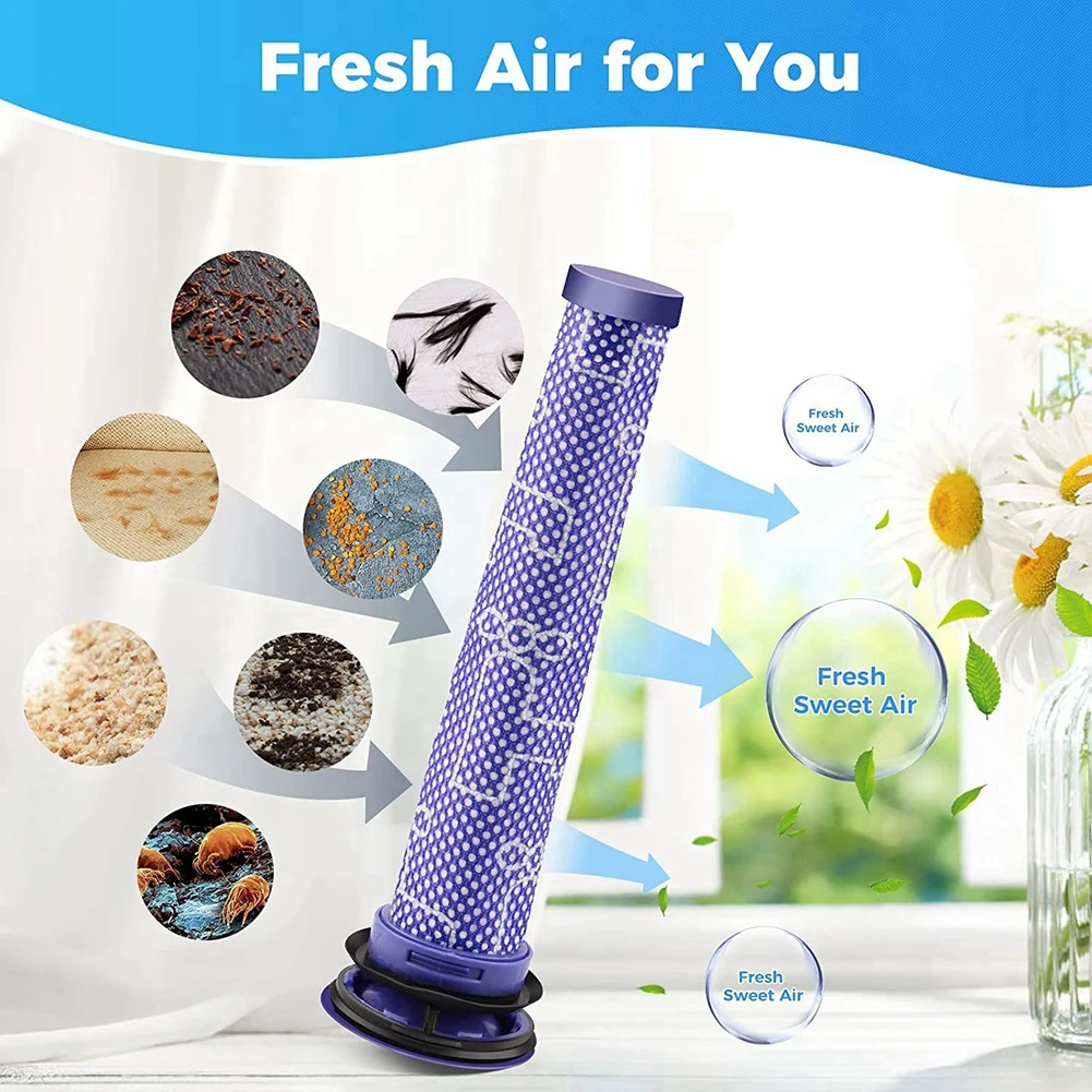 2 Pack Replacement Pre Filters for Dyson Vacuum Filter for Dyson V6 V7 V8 DC59 DC58 Replaces Part 965661 01