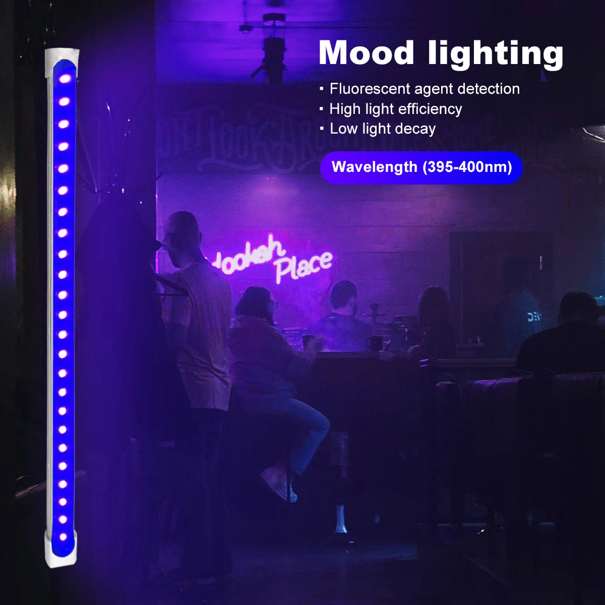 ضوء أسود مغناطيسي 5 فولت، مصباح معالجة بالأشعة فوق البنفسجية 5 وات، مصباح أظافر جاف UVA 39 نانومتر، كاشف أموال، ضوء أسود فلوري مزخرف