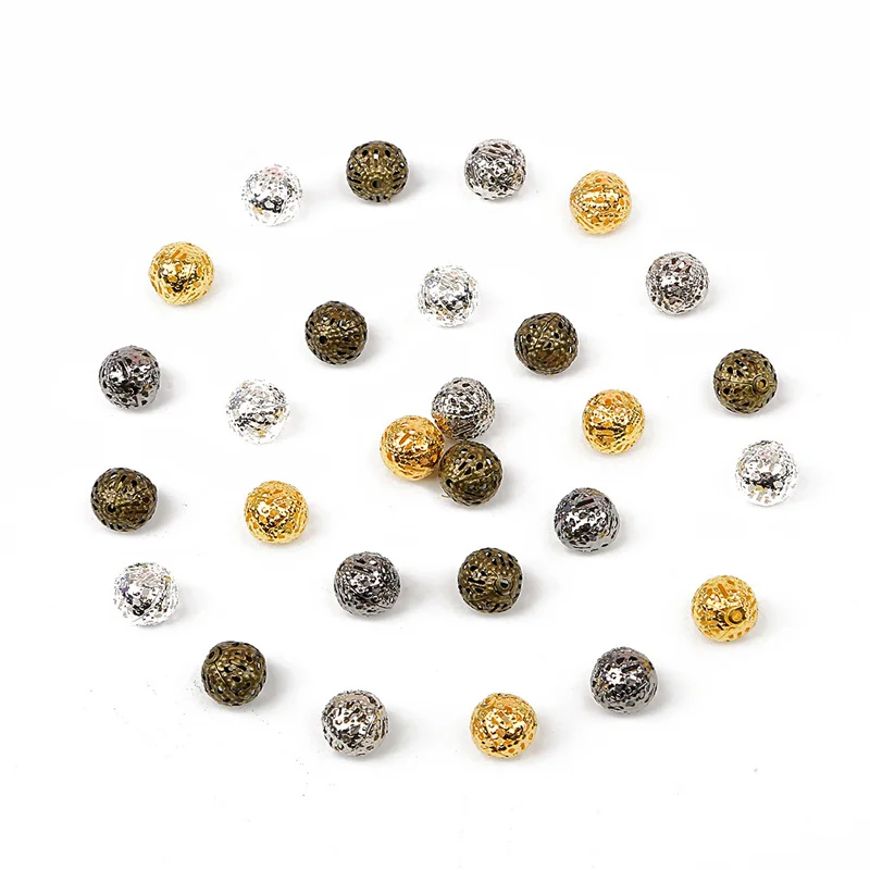 50/100/150/200pcs/Set Tibetan Silver Color Metal Alloy Loose Crafts Beads Lot For DIY Earring Necklace Bracelet Jewelry Making