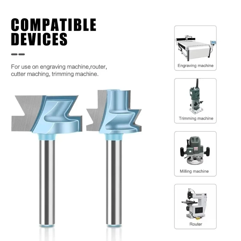 Helical Knife Floor Router Bit Woodworking Router Bit Drawer Slide Rails Are Slotted 8mm 6mm 1/4inch Shank