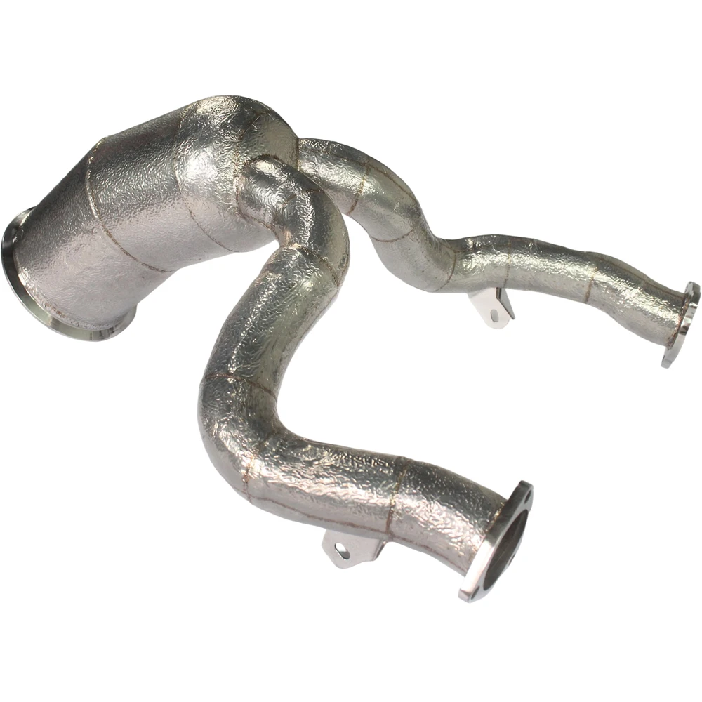 Factory OEM 100% Fitment Free Flow Exhaust Downpipe for  A6/A7 C8 3.0T Heat Shield Stainless Steel Downpipe in Stock
