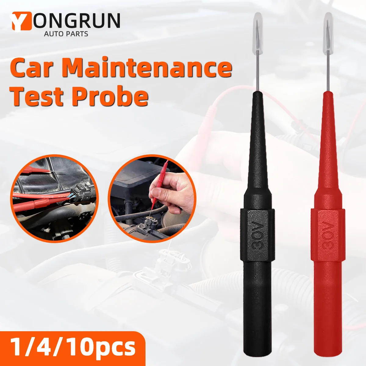 

YONGRUN 1/4/10 шт. Универсальные многофункциональные измерительные щупы для мультиметра, удлинительные игольчатые насадки для автомобильной диагностики