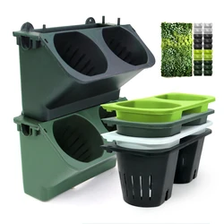 Wall-Mounted Plastic Self Watering Flower Pot for Home Garden Yard Decors Hanging Vertical Planter Box Hydroponic Growing System
