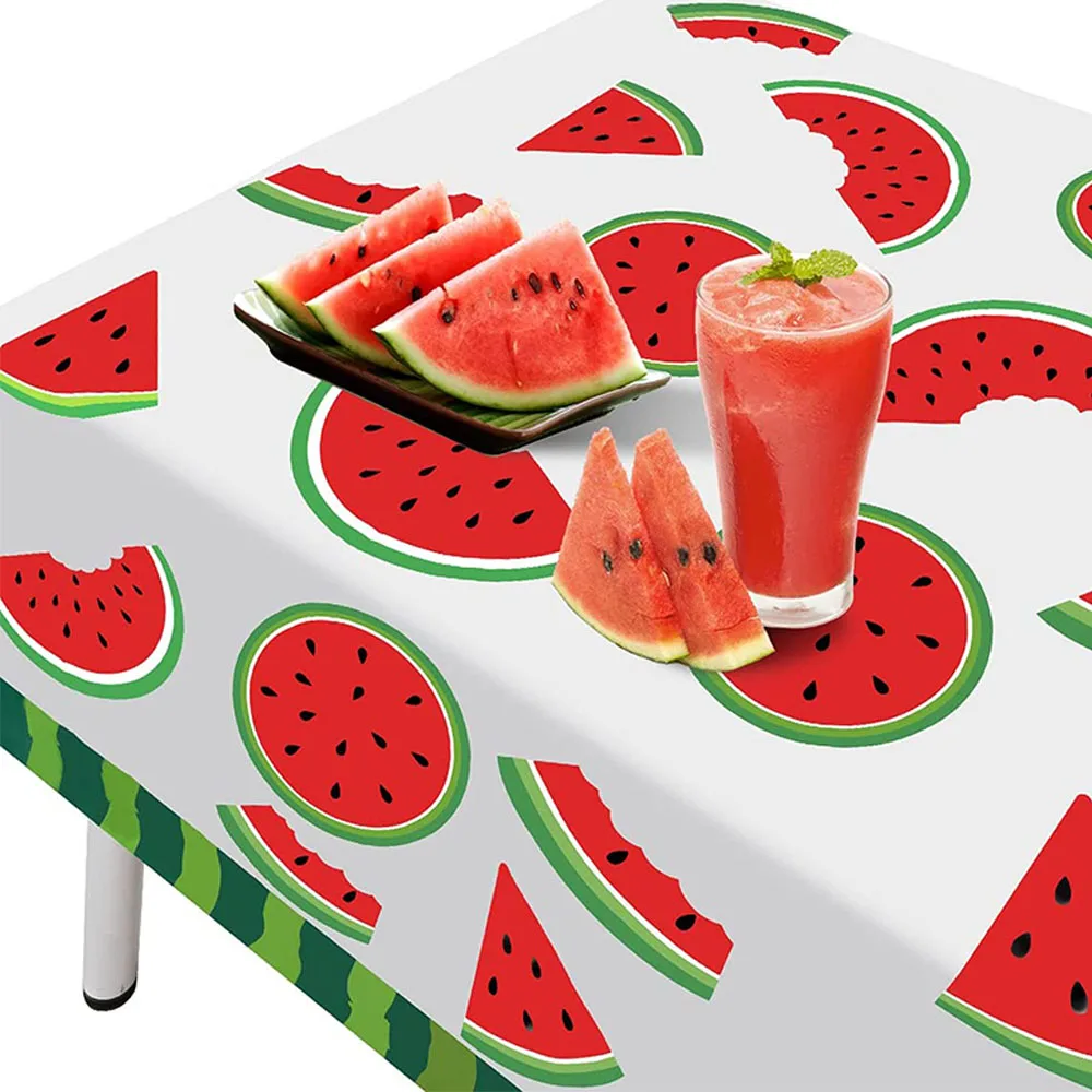 Watermelon Party Tablecloth Plastic TableCover One in a Melon Theme Girl Birthday Decoration 1st 2nd 3th Birthday Party Supplies